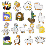 Cifeeo-Cute Duck Enamel Brooch Pistol Hot Dog Bandana Duck Rabbit Stethoscope Three Head Duck Fun Metal Badge Costume Lapel Pin Jewelry