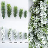 Cifeeo-20/10pcs Artificial Cedar Snow Pine Branches Christmas Tree Wedding Decorations DIY Desktop Living Room Home Kitchen Faux Plants