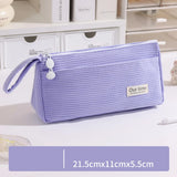 Cifeeo-Back To School Gifts Corduroy Pencil Case Cute Stationery Pencil Case Girls Large Capacity Pencilcase School Supplies Estuche Escolar Pencil Pouch