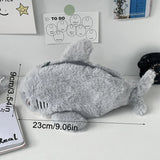 Cifeeo-Back To School Gifts Shark Pencil Case Plush Cute Stationery Pencil Cases Trousse Large Capacity School Supplies Estuches Escolares Pencil Pouch