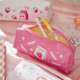 Cifeeo-Back To School Gifts Strawberry Pencil Case Kawaii Stationery Pencilcase Milk PU Leather Pen Case Trousse School Supplies Pencil Cases For Girls