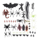 Cifeeo-1Set Simulation Plastic Spider Bat Insect Bugs for Halloween Party Fools'Day Decoration Haunted House Scary Props Kids Trick Toy