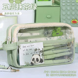 Cifeeo-Back To School Gifts Large Capacity Pencil Case Transparent Pencil Pouch Trousse Scolaire School Supplies Estuches Escolares Pencil Cases For Girls