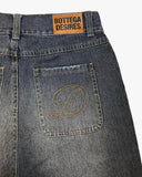 Cifeeo-Street letter embroidery simple lazy popular denim shorts for men's clothing 2024 summer punk casual knee-length y2k baggy pants