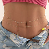 Cifeeo Spring Summer Hot Sale Multi Layer Thin Waist Chain For Women Long Tassel Body Chain Sexy Jewelry Bohemia Beach Vacation Bijoux