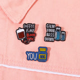 Cifeeo-Cute Pill Enamel Brooch Take Care Happy Music Love Pill Band-Aid Creative Medicine Jar Cartoon Metal Badge Punk Lapel Pins Gift