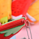 Cifeeo-Back To School Gifts Fruits Pencil Case Kawaii Stationery Watermelon Pencil Pouch Estuches Plush School Supplies Trousse Soft Pencil Cases For Girls