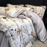 Cifeeo-1000TC Egyptian Cotton Vintage Flowers Printed Bedding Set Duvet Cover Set Flat/Fitted Bed Sheet Set With Pillowcases bed set