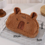 Cifeeo-Back To School Gifts Capibara Plush Pencil Case Capibaras Peluche Pencil Case Girls Soft Cute Stationery Pencilcase School Supplies Pencil Pouch