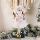 Pink Plush Angel Girls Doll Xmas Tree Hanging Pendants Merry Christmas 2022 Decor For Home 2023 Kids Navidada Gifts Favor