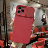 CIFEEO- Camera Lens Protection Solid Phone Case For iPhone 13 14 11 12 Pro Max Mini X XR XS Max 7 8 14 Plus Candy Color Soft TPU Cover