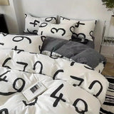 Cifeeo-INS Style Bedding Boys Girls Twin Queen Size Duvet Cover Set Flat Sheet Pillowcase Bed Linen Kids Adult Fashion Home Textile