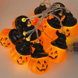 Cifeeo 1.5M 10LED Halloween String Lights Horror Pumpkin Skeleton Specter Hanging Ornaments Happy Holloween Party Carnival Decors Props