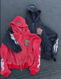 Cifeeo-High Quality Washed Cotton Heavy Industry Hoodies Y2k Retro Hip Hop Dice 7 Print Hoodie Men Women Zipper Sweatshirt Streetwear