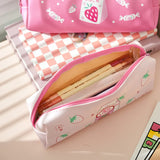 Cifeeo-Back To School Gifts Strawberry Pencil Case Kawaii Stationery Pencilcase Milk PU Leather Pen Case Trousse School Supplies Pencil Cases For Girls