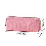 Cifeeo-Back To School Gifts Corduroy Pencil Case School Supplies Pencil Case Girls Retro Simple Large Capacity Estuche Escolar Stationery Pencil Pouch