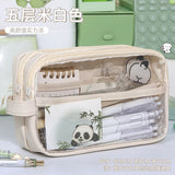 Cifeeo-Back To School Gifts Large Capacity Pencil Case Transparent Pencil Pouch Trousse Scolaire School Supplies Estuches Escolares Pencil Cases For Girls