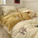 Cifeeo-INS Style Bedding Boys Girls Twin Queen Size Duvet Cover Set Flat Sheet Pillowcase Bed Linen Kids Adult Fashion Home Textile