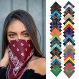 Cifeeo Vintage Bohemia Print Bandana Hair Bands For Girls  Women Headband Scarf  Face Mask Cross Turban Bandanas Headwear 55Cmx55cm