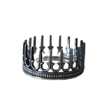 Cifeeo-1 Pc Vintage Building Classic Personality Antique Silver Colour Ring Men Women Party Prom Daily Gift Size 6-10 Closed Ring