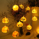 Cifeeo 1.5M 10LED Halloween String Lights Horror Pumpkin Skeleton Specter Hanging Ornaments Happy Holloween Party Carnival Decors Props