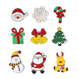 Cifeeo-Christmas gifts Cute Enamel Christmas Small Brooches For Women Men Santa Claus Xmas Tree Snowman Snowflake Elk Cartoon Pins Badge Party Jewelry