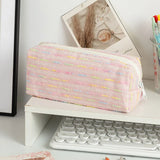 Cifeeo-Back To School Gifts Colored Lines Pencil Case School Supplies Pencil Case Girls Trousse Large Capacity Stationery Estuche Escolar Pencil Pouch