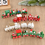 Cifeeo-Christmas Wooden Train Ornament Merry Christmas Decoration For Home 2024 Xmas Kids Gifts Noel Natal Navidad New Year 2024