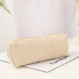 Cifeeo-Back To School Gifts Shark Pencil Case Corduroy Pen Case Kawaii Stationery Estuche Large Capacity Pencilcase Trousse School Supplies Pencil Pouch