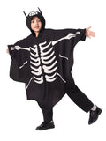 Cifeeo-Halloween Custom Glow In The Dark Kids Ghostly Bat Cape Halloween Costume