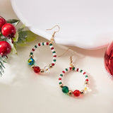 Cifeeo-Christmas gifts Handmade Colorful Rice Beads Earrings For Women Cute Bowknot Beaded Christmas Earring Girls Party New Year Daily Jewelry Gifts