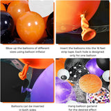 Cifeeo 111Pcs Halloween Balloon Garland Arch kit With Spider Web Boo Aluminum Foil Balloons for Halloween Day Party Decorations