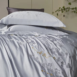 Cifeeo-1000TC Egyptian Cotton Flowers Embroidery Bedding Set 200x230cm/220x240cm Duvet Cover Set Bed Sheet Pillowcases Home Textiles