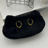 Cifeeo-Back To School Gifts Black Cat Pencil Case School Supplies Pencil Case Girls Large Capacity Plush Cute Stationery Estuche Escolar Pencils Cases