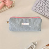 Cifeeo-Back To School Gifts Denim Pencil Case Girls School Supplies Pencilcase Large Capacity Piornik Szkolny Ribbon Bow Cute Stationery Pencil Pouch