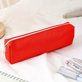 Cifeeo-Back To School Gifts Simple Pencil Case School Supplies Pencil Cases Estuche Escolar Solid Color School Stationery Kalemlik Trousse Pencil Pouch
