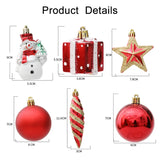 Cifeeo-Christmas Tree Balls Red Candy Cane Hanging Ornament Big Pendants Set Christmas Decorations For Home 2024 Natal Navidad New Year