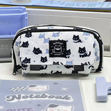 Cifeeo-Back To School Gifts Double Layers Cat Pencil Case School Supplies Pencil Pouch Large Capacity Cute Stationery Estuche Escolar Pencil Case Girls