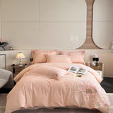 Cifeeo-Queen King Size Luxury Wedding Bedding Set 100% Cotton Flowers Embroidery Duvet cover Bed Sheet Fitted Sheet Pillowcases 4Pcs