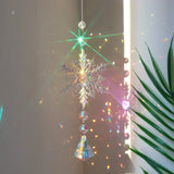 Cifeeo-Christmas Gift idea Gift Box Lucky Crystal Christmas Ornaments Color Energy Snowflake Crystal Sun Catcher Icicle Pendant for Window Christmas Decor