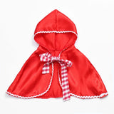 Cifeeo-Halloween Custom Little Red Riding Hood Costume Cape Dress up Halloween Capelet Cosplay Princess Cloak for women and girls