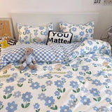 Cifeeo-INS Style Bedding Boys Girls Twin Queen Size Duvet Cover Set Flat Sheet Pillowcase Bed Linen Kids Adult Fashion Home Textile