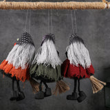 Halloween Decoration Witch Broom Figurines Decor Tree Hanging Decoration Doll Halloween Witch Ornament Dolls