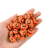 Cifeeo-20/10Pcs Halloween Resin Pumpkin Miniatures Mini Flatback Charms Pumpkin Halloween Party Home Table Decoration DIY Crafts Gift