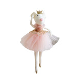 Cifeeo-New Christmas Mouse Doll Pendant Girl Ballet Angel Christmas Tree Pendant Plush Hanging Xmas Decoration Charms New Year Gifts