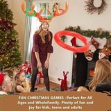 Cifeeo-Christmas Inflatable Reindeer Antler Hat Ring Toss Funny Family Game Kids Gift Toy Xmas Party Supplies 2024 Christmas Home Decor