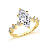 Cifeeo 2023 Trend Marquise Cubic Zircon Rings For Women Proposal Engagement Love Ring Anniversary Gift Fashion Jewelry