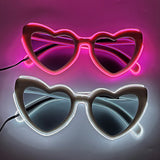 Cifeeo-Halloween Custom Retro LED Flashing Sunglasses For Women Bachelorette Party Decoration Wedding Pink Heart Glasses Bride to be Glasses