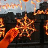 Cifeeo-Halloween Window Lights Home Indoor LED Pumpkin Spider Ghost LED Sucker Lamp 2024 Halloween Party Hanging Decoration Kids Favors