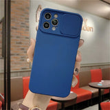 CIFEEO- Camera Lens Protection Solid Phone Case For iPhone 13 14 11 12 Pro Max Mini X XR XS Max 7 8 14 Plus Candy Color Soft TPU Cover